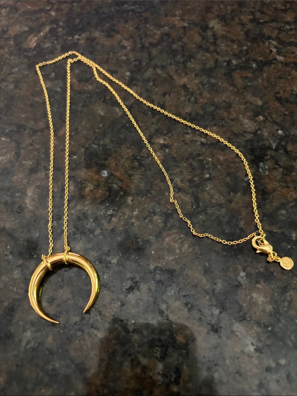 Gorjana Gold Crescent Horn Pendant Necklace